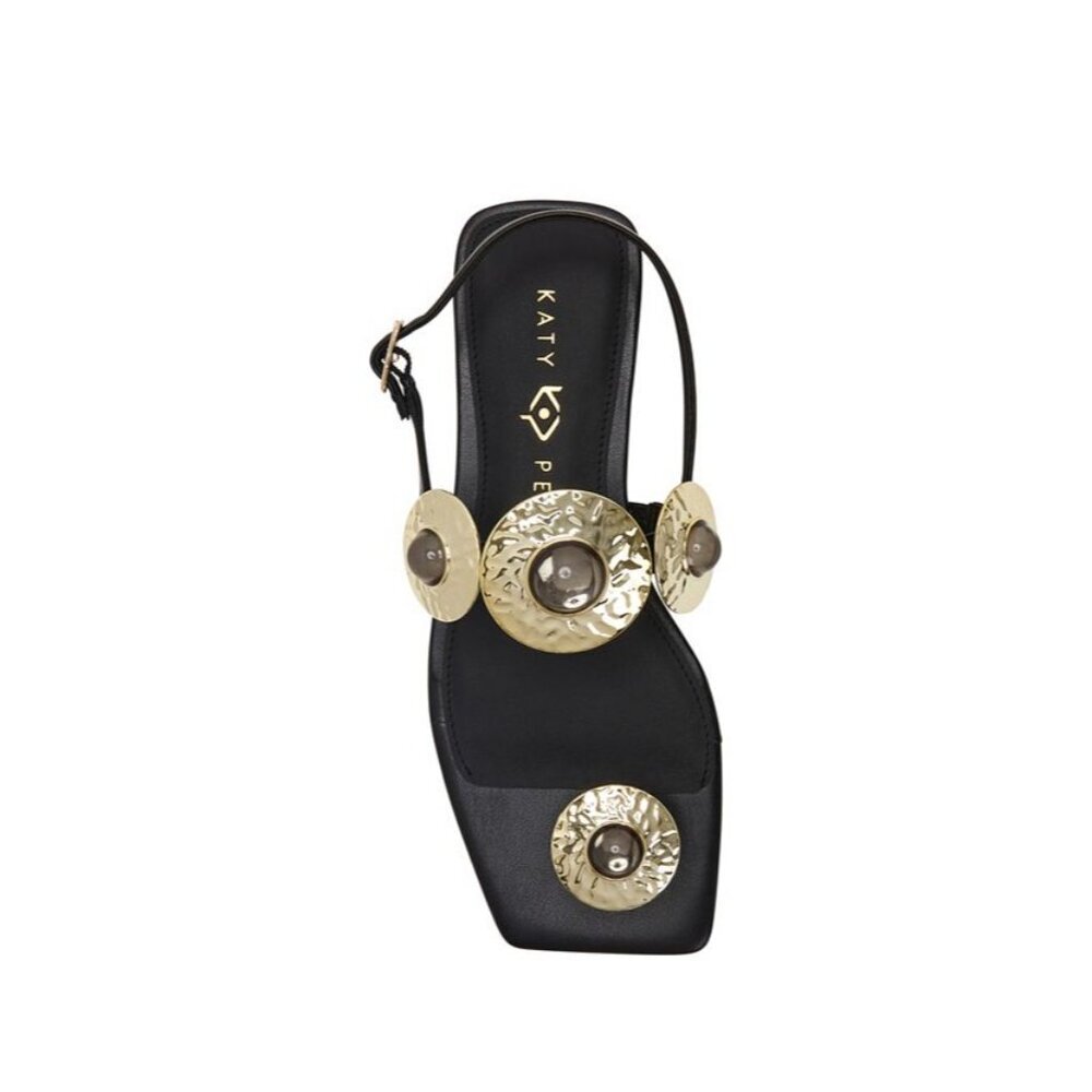 Katy Perry Women's The Camie Stone Sandal Strappy Stones Black Size 5M NIB - Picture 2 of 10